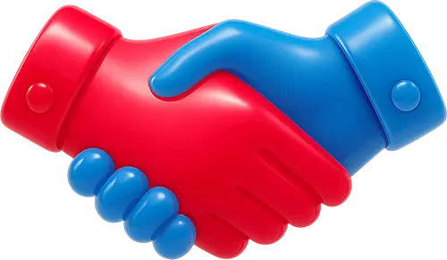 Handshake icon symbolizing anesthesia partnership on demand