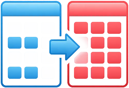 Calendar icon with arrow symbolizing increased patient throughput